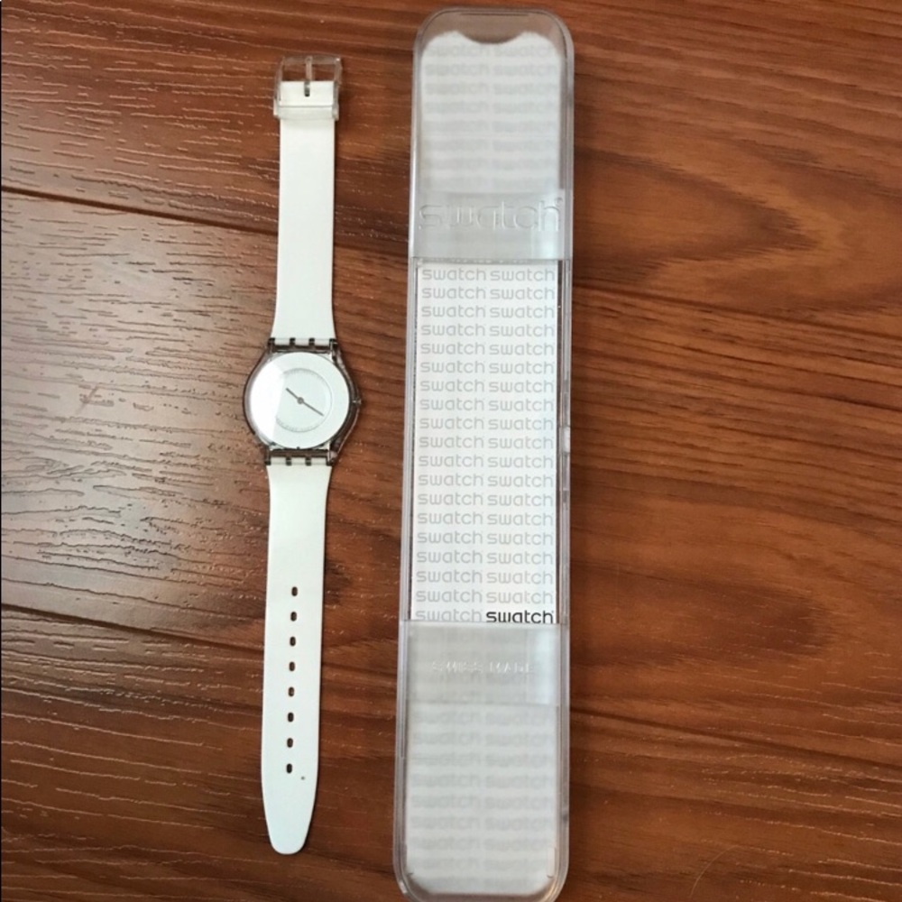 White Swatch watch